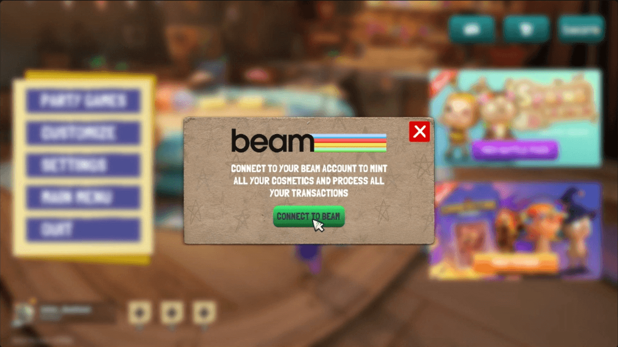 Beam Button in Forgotten Playland